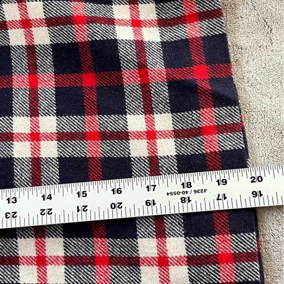TALBOTS Red Navy White Plaid Wool Blend Skirt Size 18W Petite Holiday Festive - Picture 12 of 12